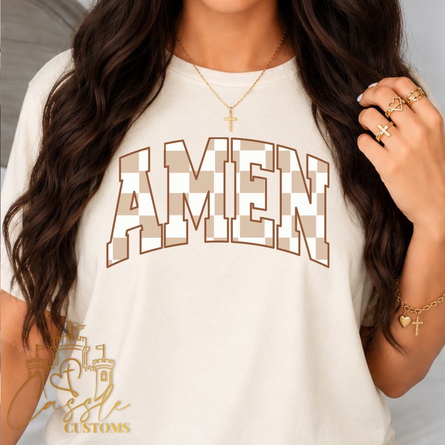 🤎 “AMEN” Checkered ✝️