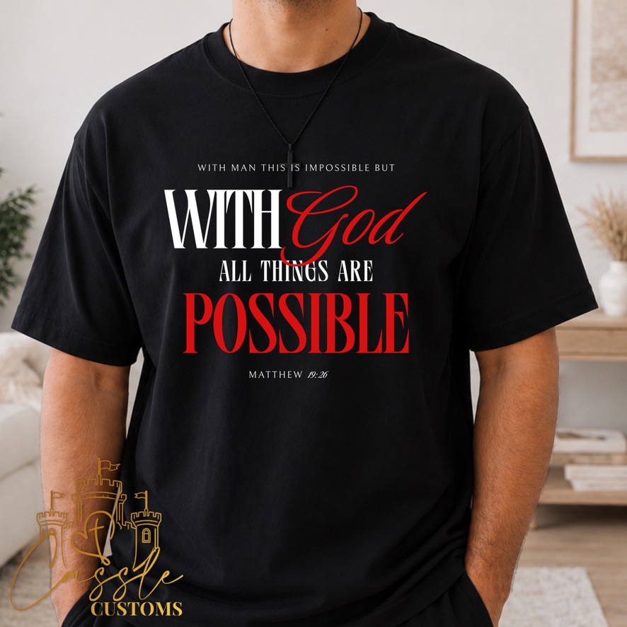 With God All Things Are Possible ❤️✝️ red